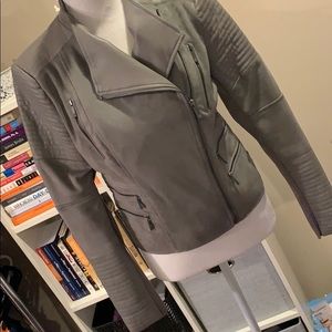 BCBG Moto jacket size small gray